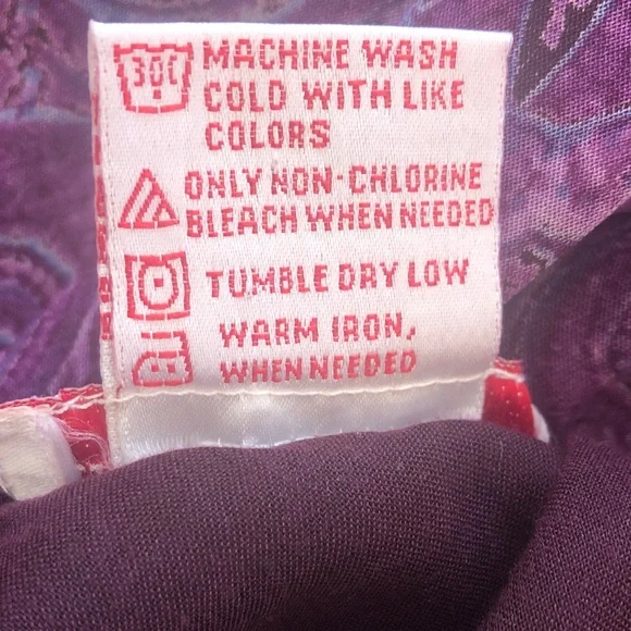 Cambridge Court purple print maxi skirt size 6 - Picture 3 of 4